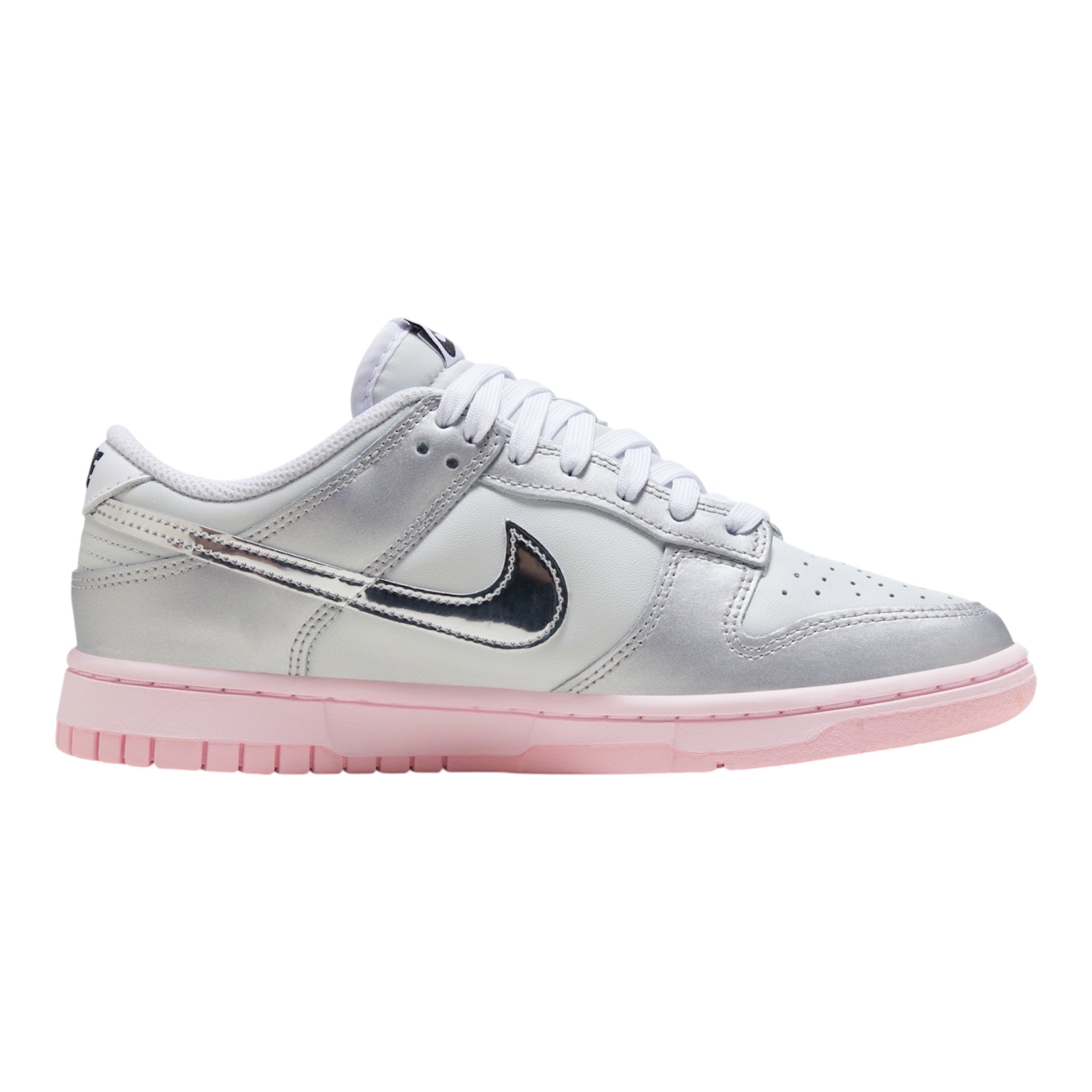 Nike dunk low metalict silver pink