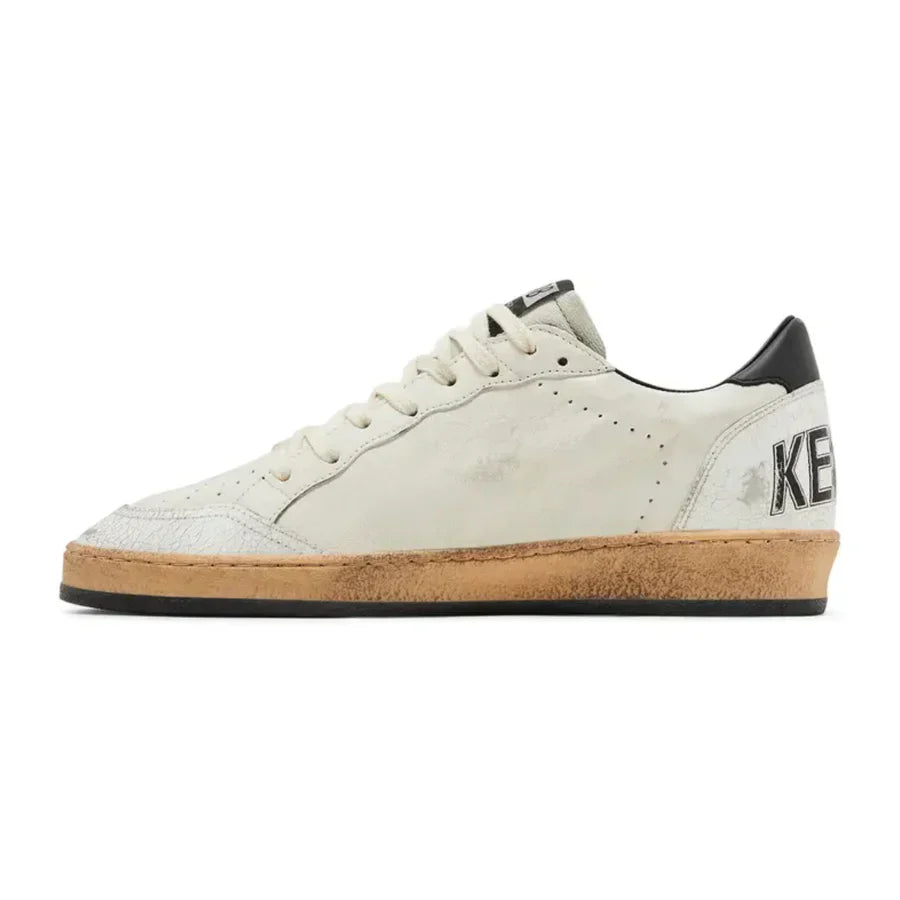 Golden Goose Men's Ball Star in white nappa with black star