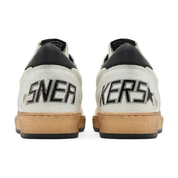 Golden Goose Men's Ball Star in white nappa with black star
