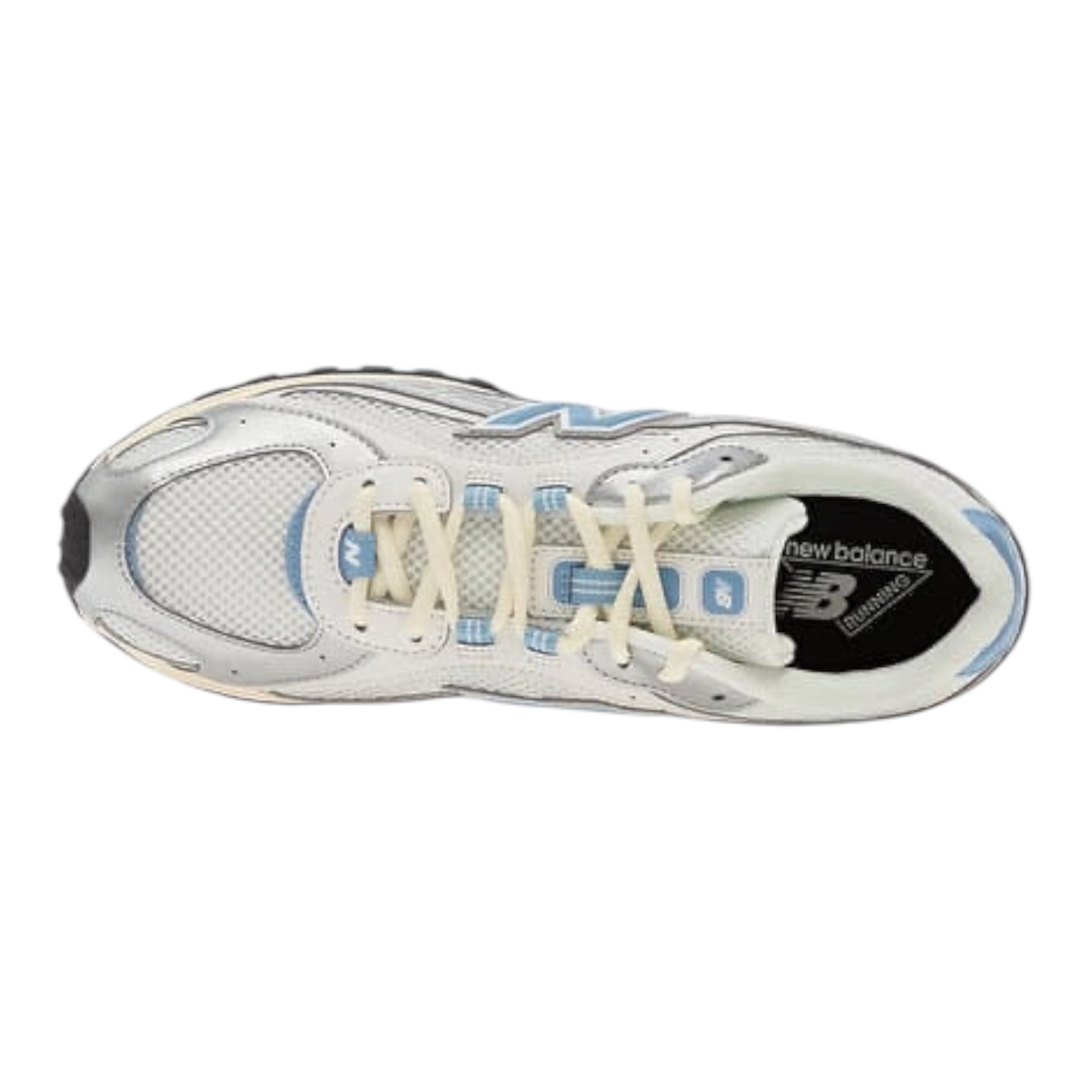 New Balance 204L sneakers in the "Silver Metallic/Still Water" (or "Ice Blue" or "Sky") colorway
