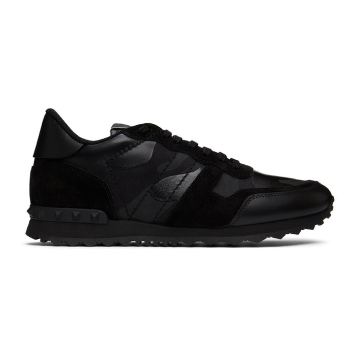 Valentino Garavani Black Camouflage Rockrunner