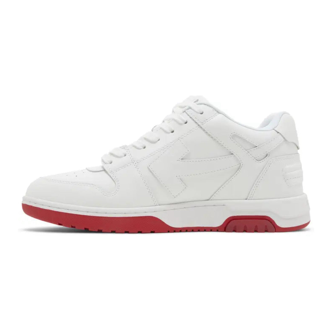 OFF-WHITE Out Of Office “OOO” Low Tops For Walking White White Red SS22