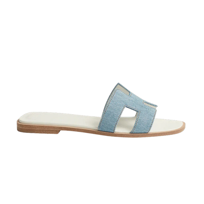 Hermes Oran Sandal Bleu/Clair