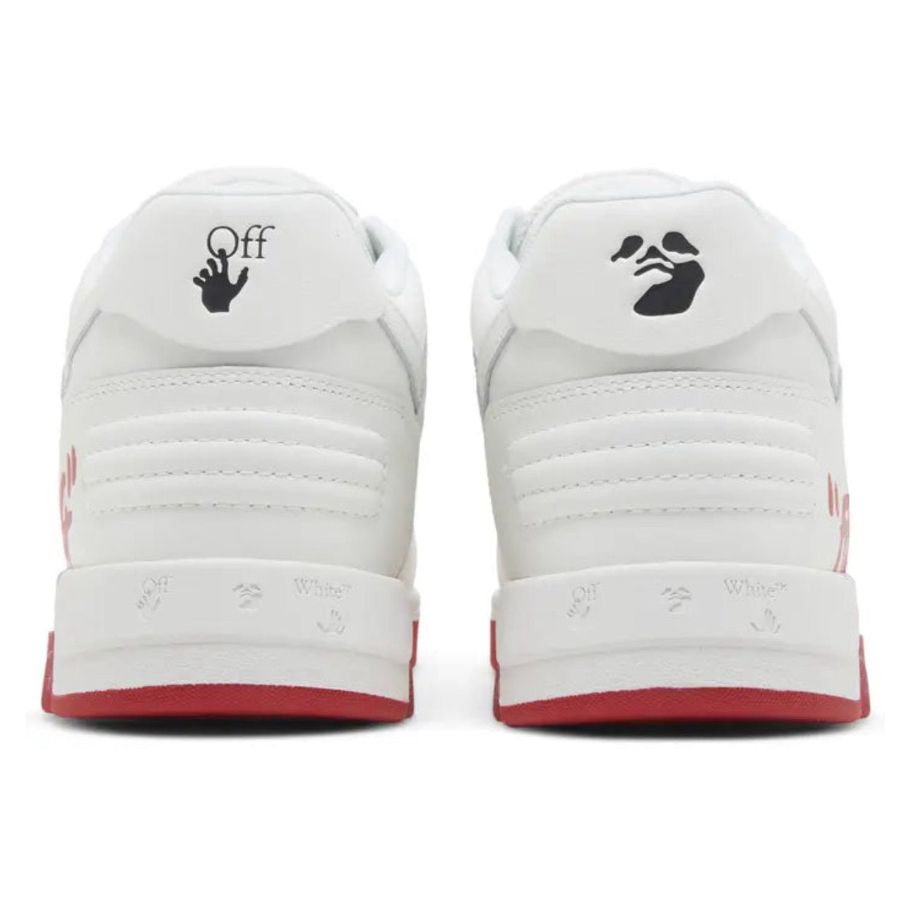 OFF-WHITE Out Of Office “OOO” Low Tops For Walking White White Red SS22