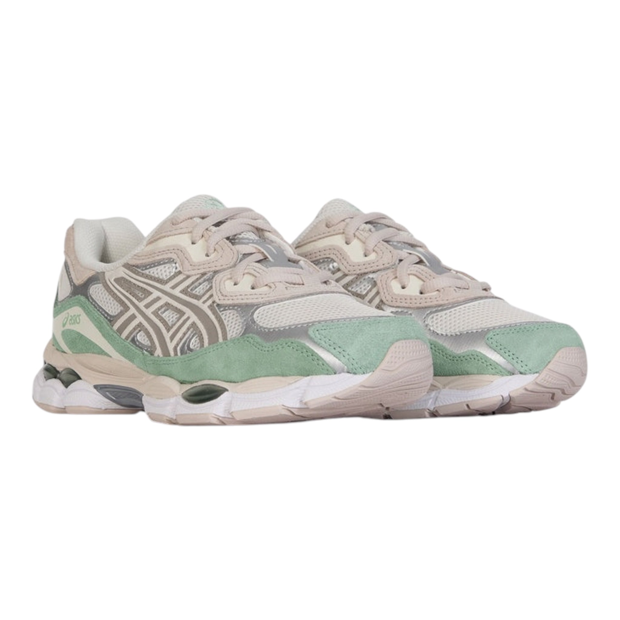 ASICS Gel-NYC sneaker in a beige and aquamarine colorway