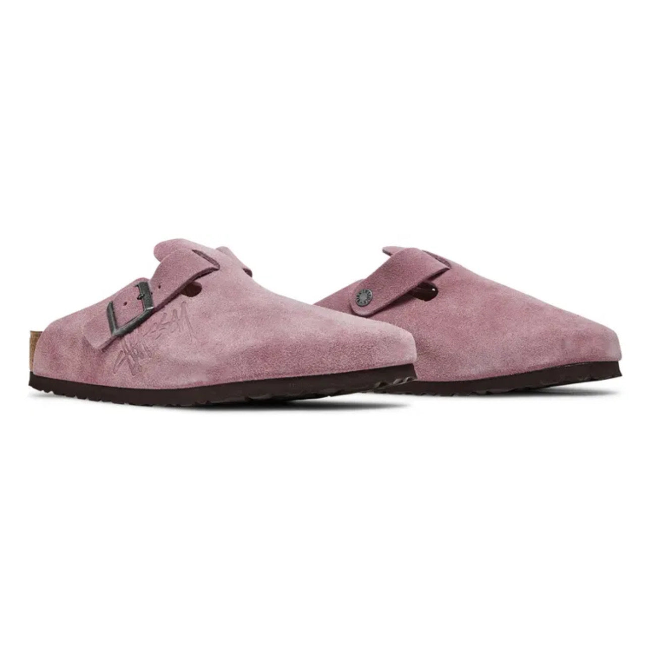 Stussy x Birkenstock Boston Shaggy 'Dusty Pink'