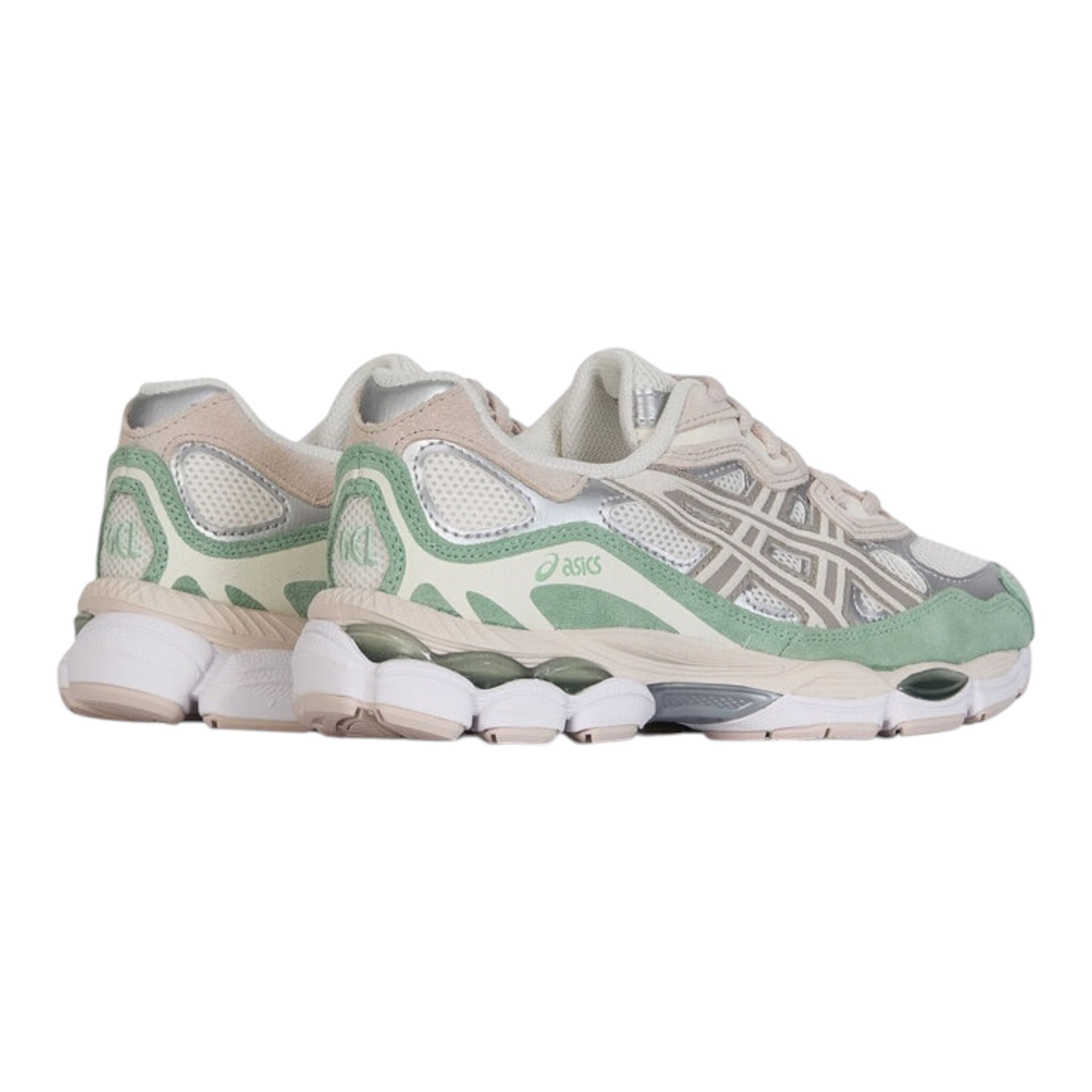 ASICS Gel-NYC sneaker in a beige and aquamarine colorway