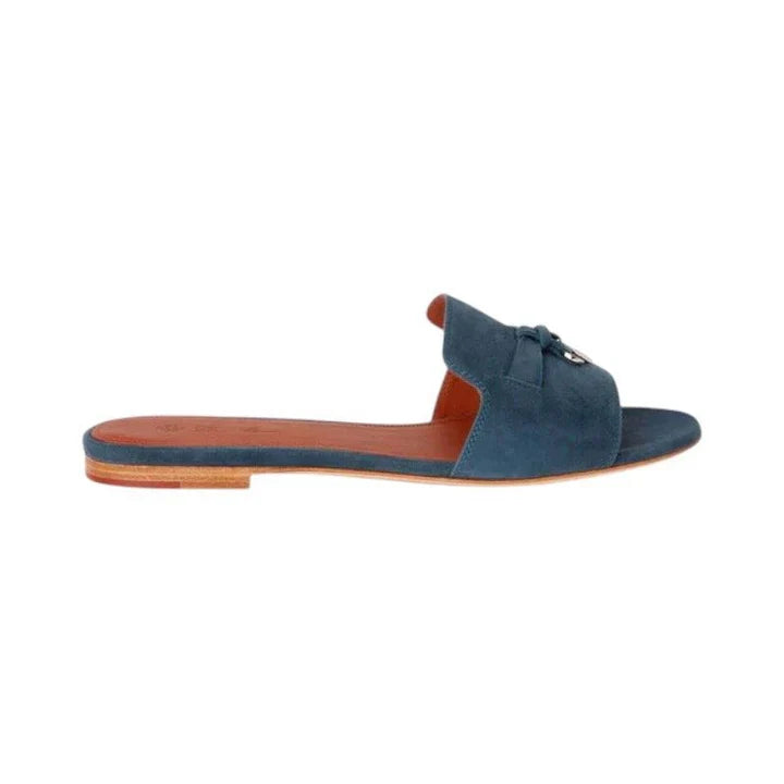 Loro piana Summer Charms Sandal Suede Goatskin Denim