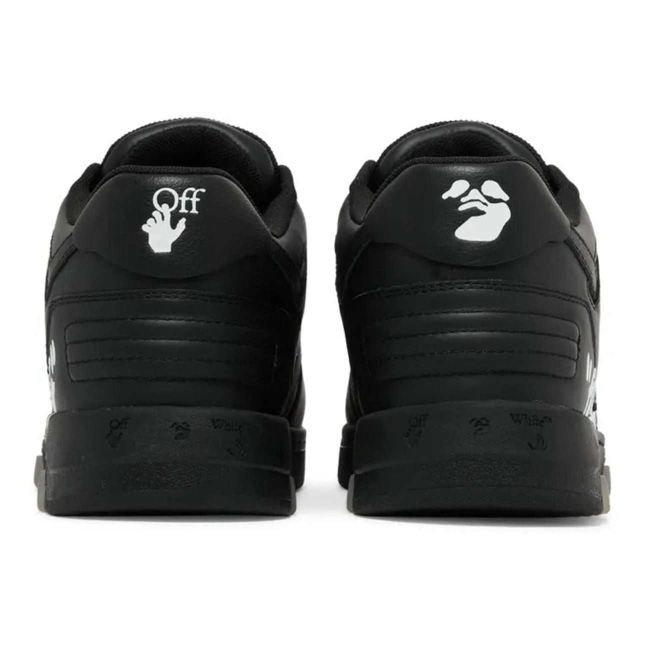 OFF-WHITE Out Of Office OOO For Walking Low Tops – Black White