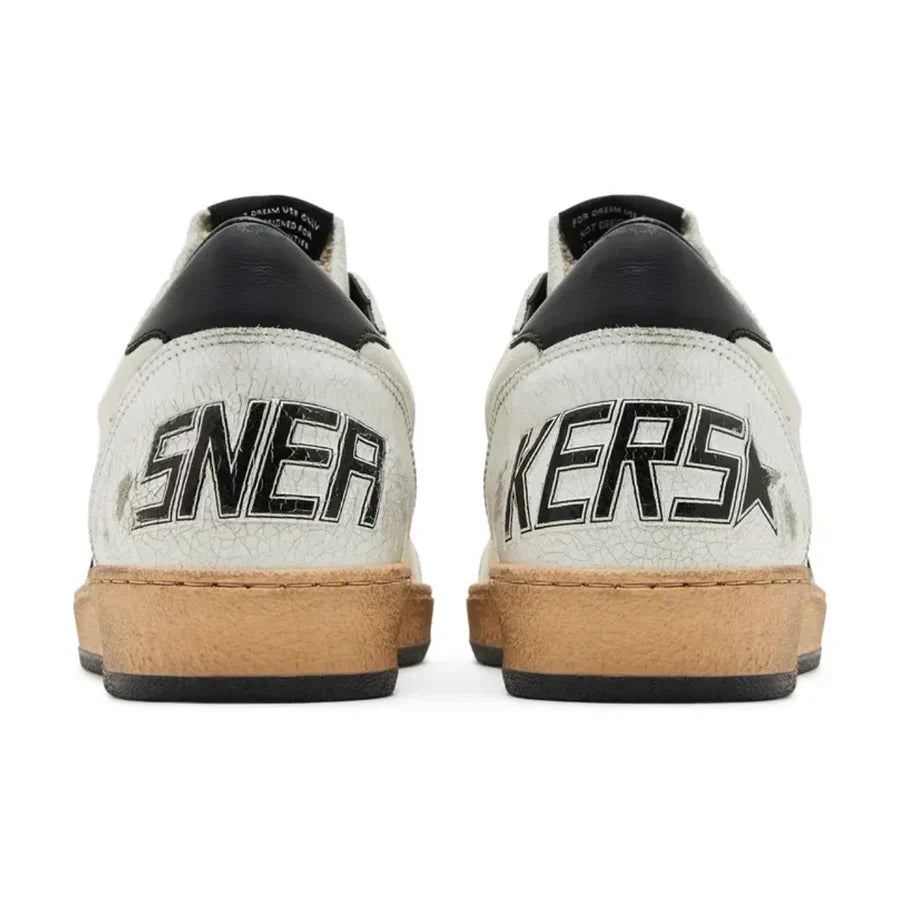 Golden Goose Men's Ball Star in white nappa with black star