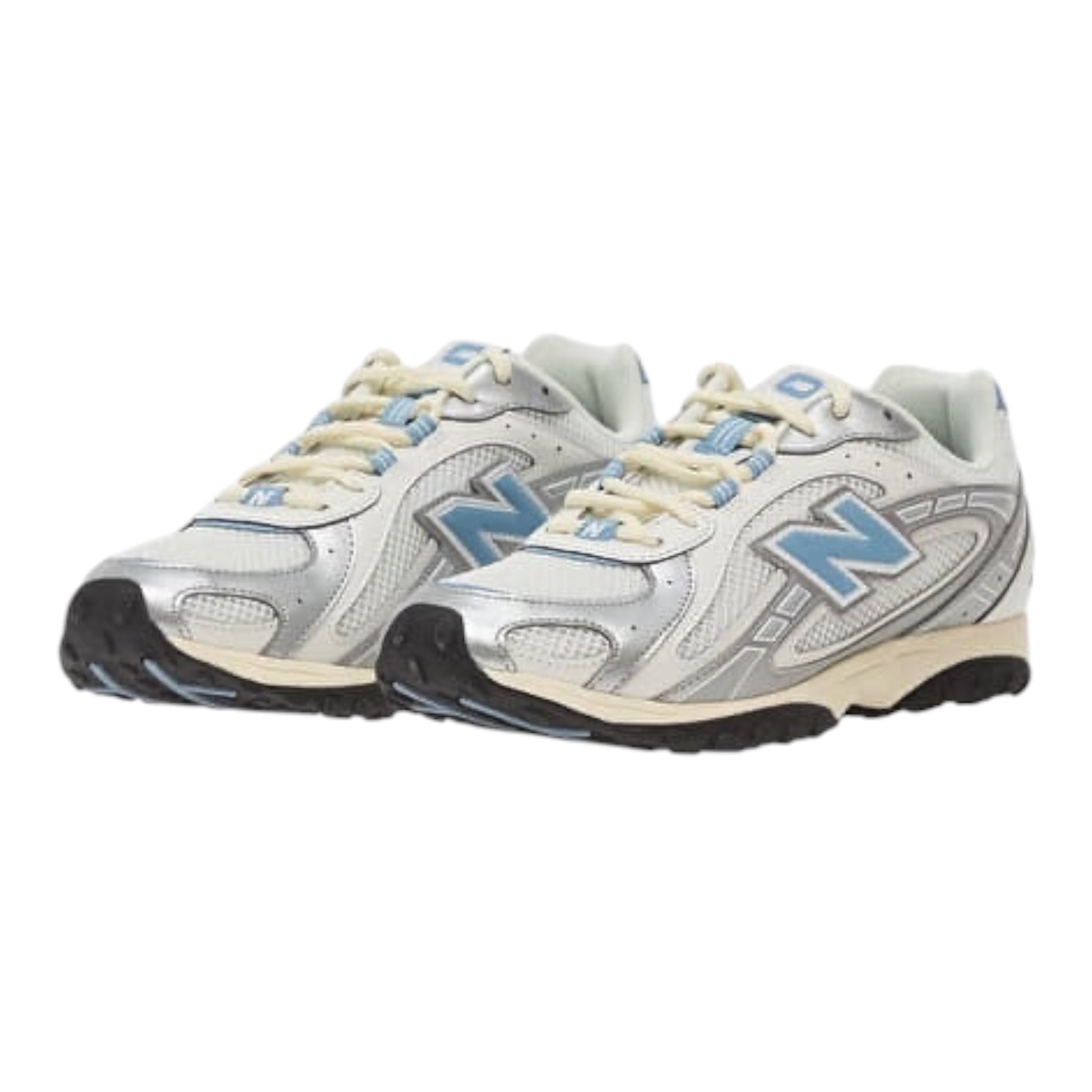 New Balance 204L sneakers in the "Silver Metallic/Still Water" (or "Ice Blue" or "Sky") colorway