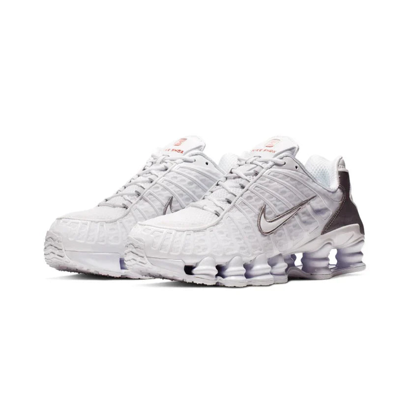 Nike Shox TL White/Metallic Silver/Max Orange/White