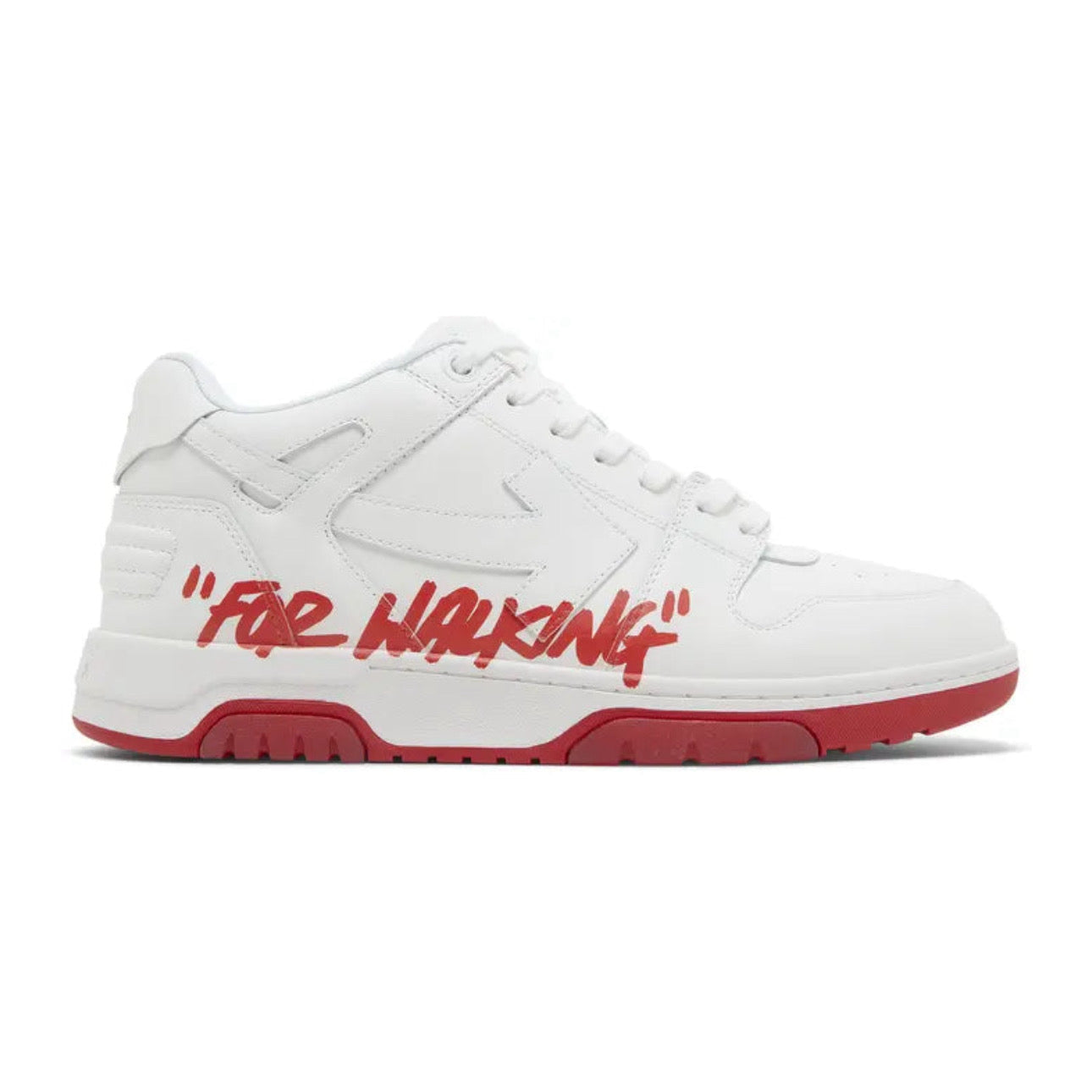 OFF-WHITE Out Of Office “OOO” Low Tops For Walking White White Red SS22