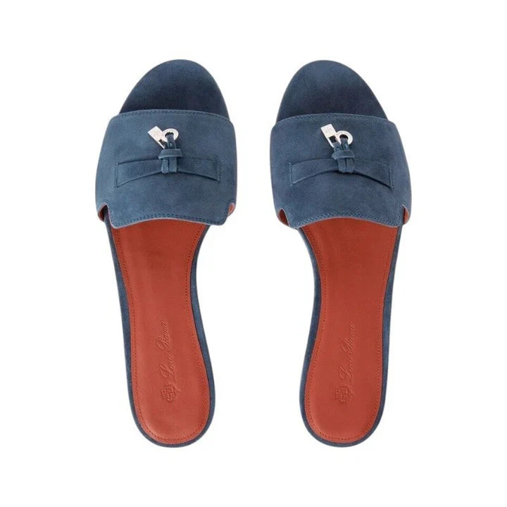 Loro piana Summer Charms Sandal Suede Goatskin Denim