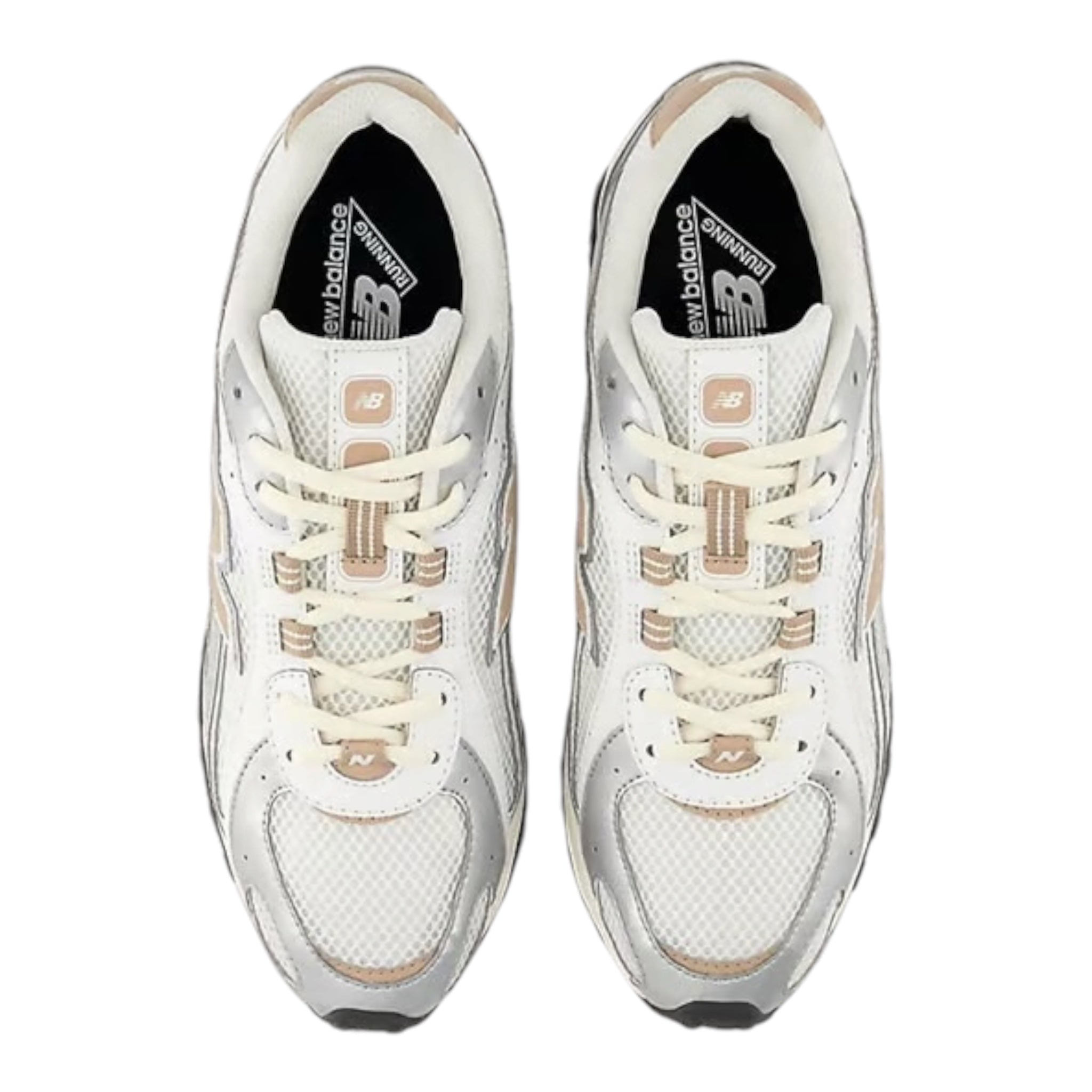 New Balance 204L sneaker in the silver metallic and flat taupe colorway