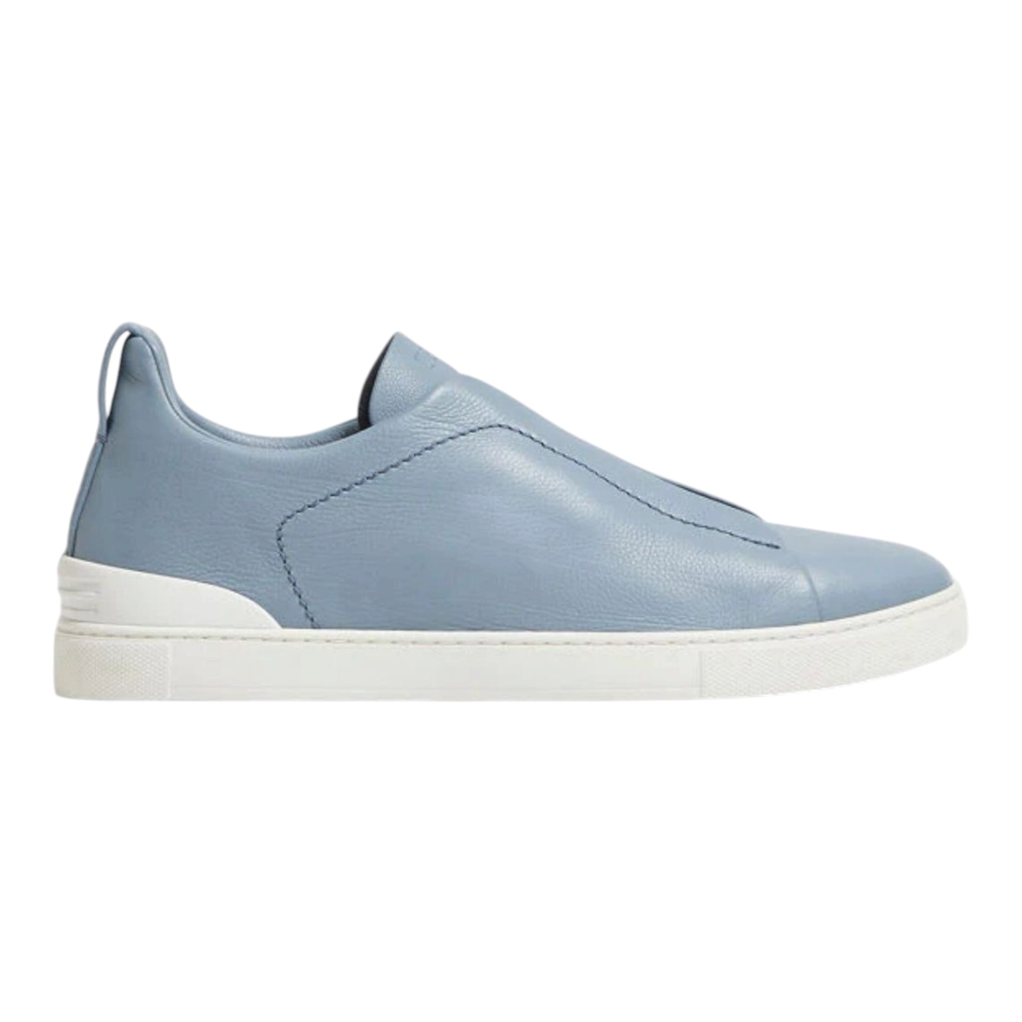 ZEGNA triple stitch leather sneakers