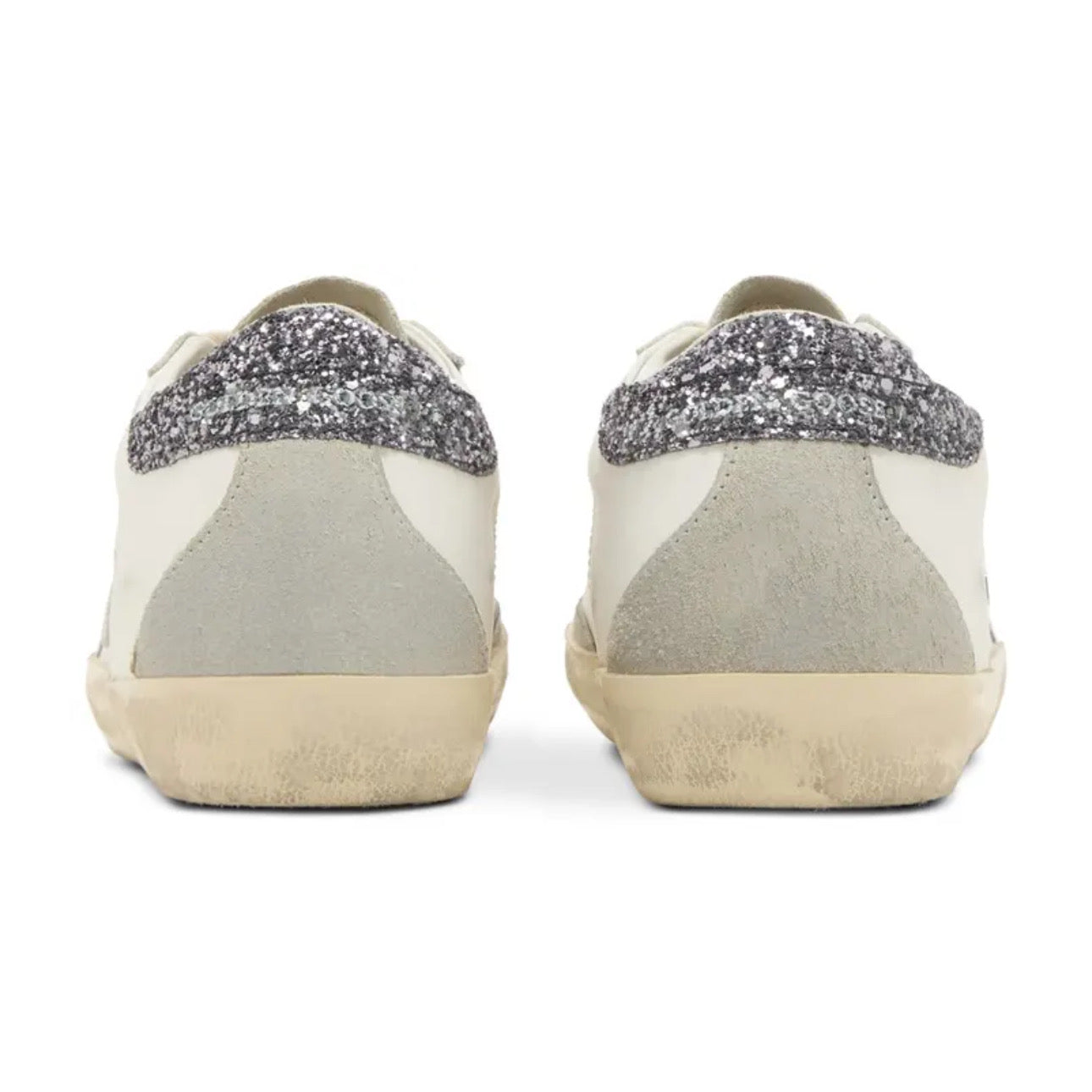 Golden Goose Wmns Superstar 'White Grey Glitter'