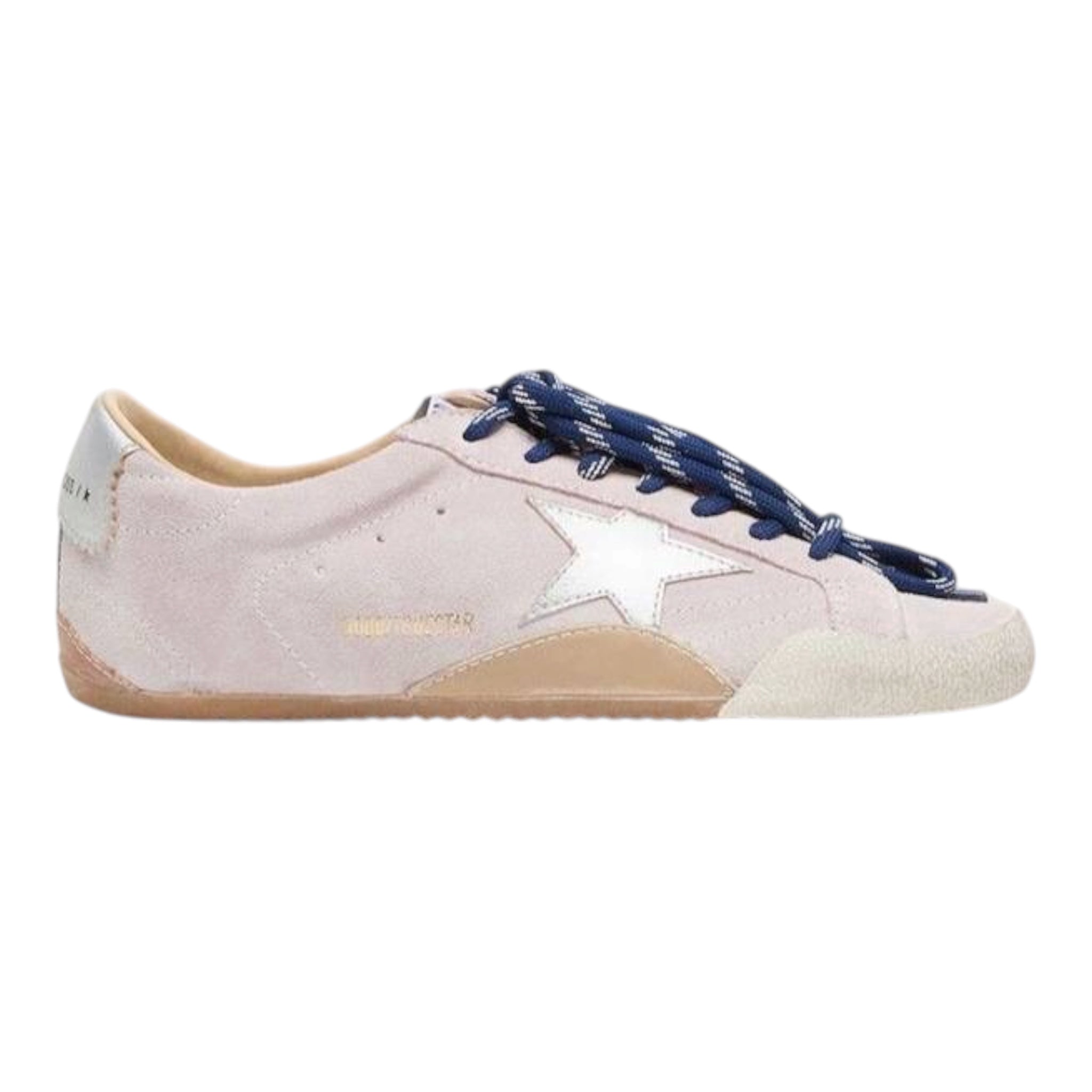 Golden goose super star white red star gray heel tab