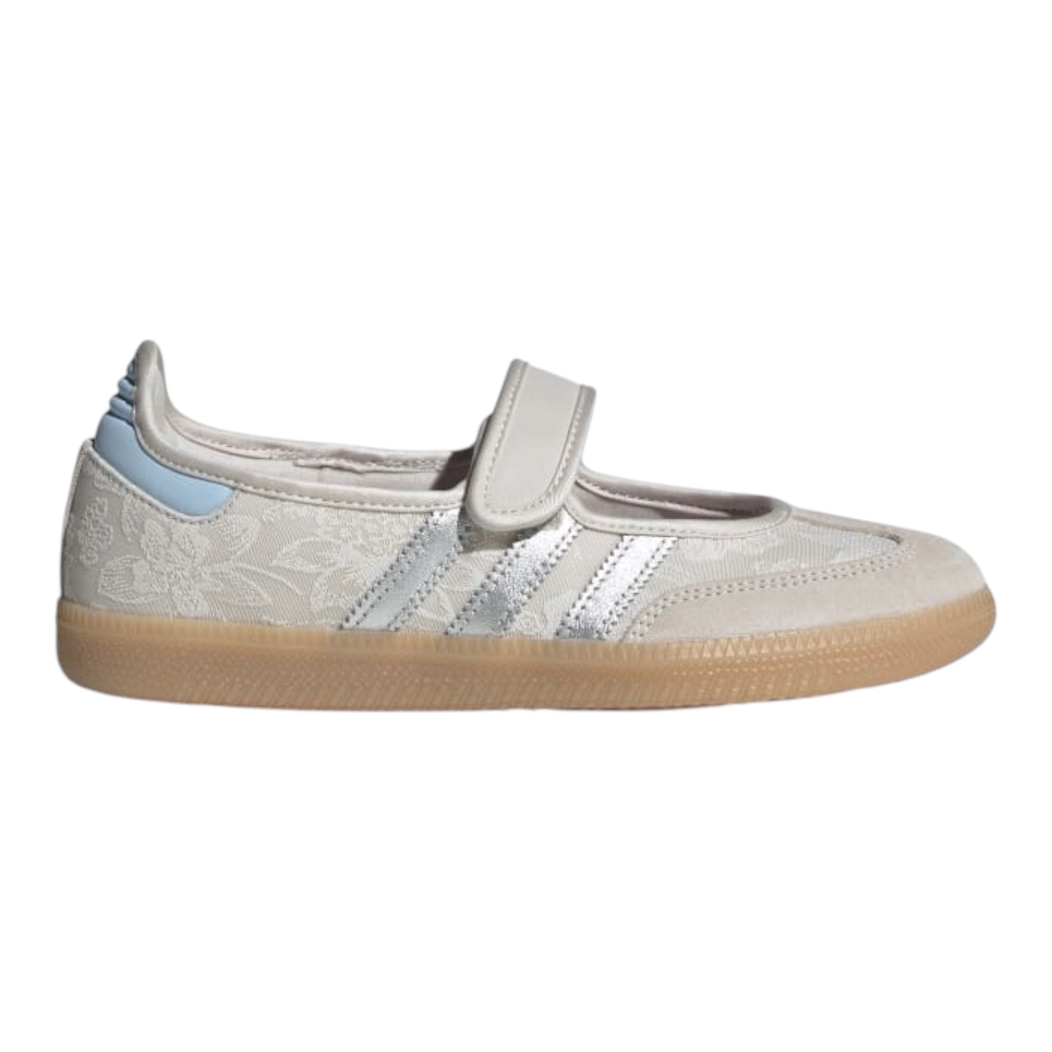 Adidas Samba Jane "Floral Embroidery Off White / Silver Metallic"