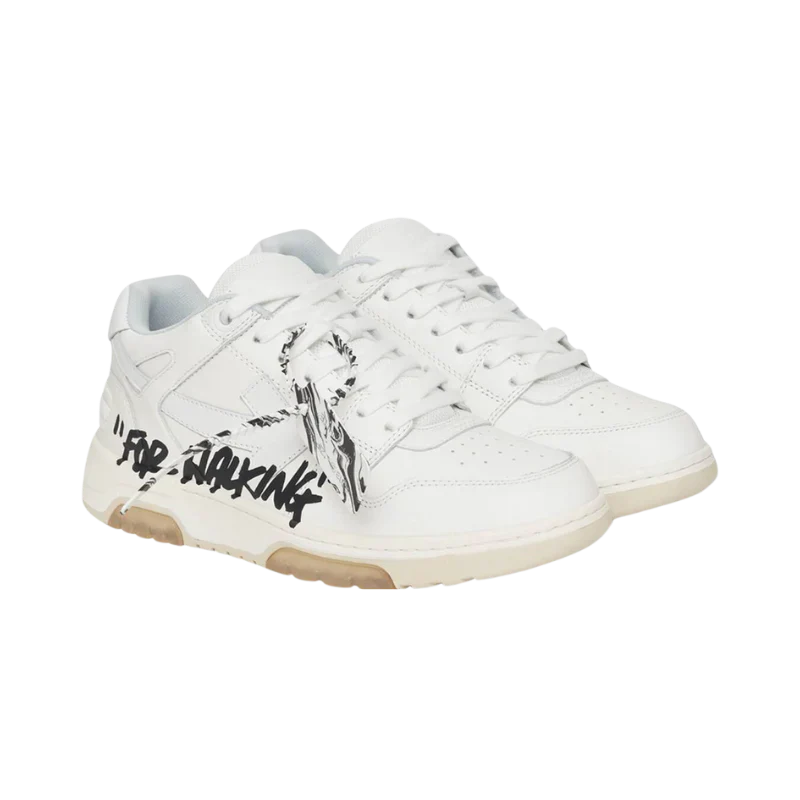 OFF-WHITE Out Of Office OOO low Tops for Walking for – White Black