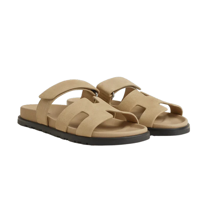 Hermes Chypre Sandal Beige Suede